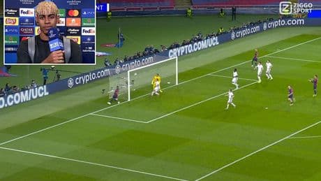 Lamine Yamal reveals whether he was shooting or not when he hit the bar against Inter Milan as Barcelona superstar is interviewed by Thierry Henry live on CBS