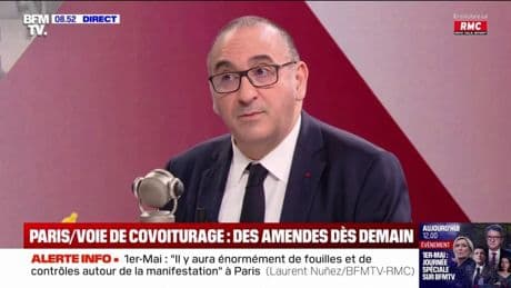 Contrôles sur la voie réservée au covoiturage sur le périphérique parisien: "Je souhaite que ces contrôles soient faits avec modération", affirme Laurent Nuñez, préfet de police de Paris