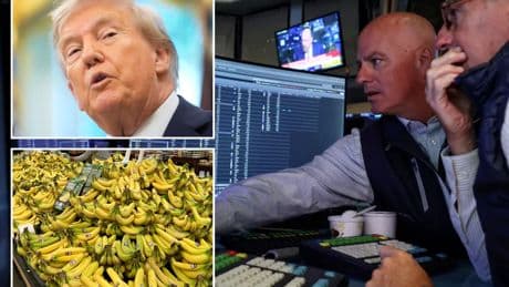 Wall Street tanks on growing uncertainty over Trump’s tariffs, Fed battle