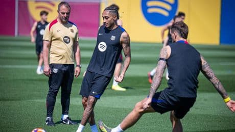 El último entrenamiento del Barça previo al Villarreal, en streaming