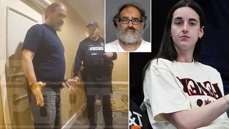Caitlin Clark's stalker seen in surreal bodycam footage as he claims 'imaginary relationship' with WNBA star