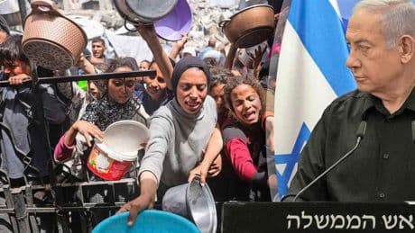 Netanyahu staat hulp Gaza onder druk toe, activisten willen trucks tegenhouden: ’Geen hongersnood gevaar’