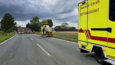 Düsseldorf: Elfjähriges Kind bei Unfall in Ratingen schwer verletzt
