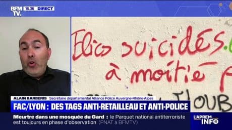 Des tags visant Bruno Retailleau et la police retrouvés sur les façades des universités Lyon 2 et 3