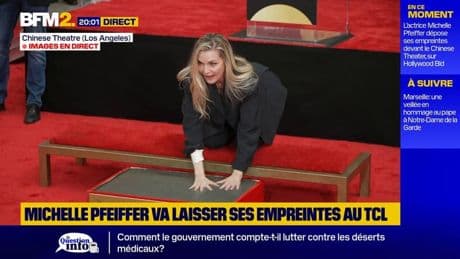 Les empreintes de Michelle Pfeiffer au TCL Chinese Theatre de Los Angeles