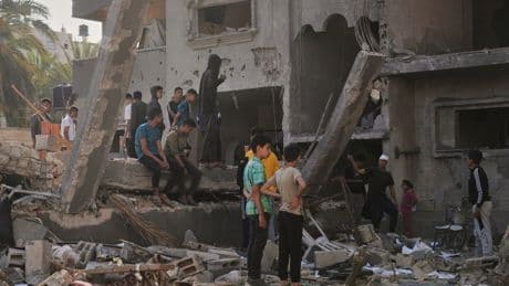 In Gaza, 45 killed in strikes as desperately needed aid fails to reach Palestinians