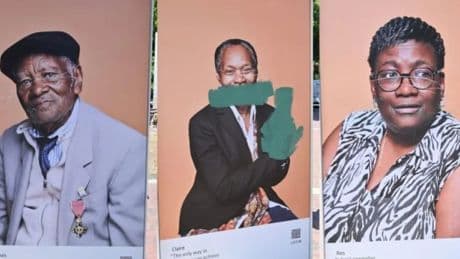 Man arrested after Windrush exhibition vandalised in south London
