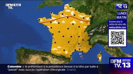 La météo pour ce lundi 9 juin 2025
