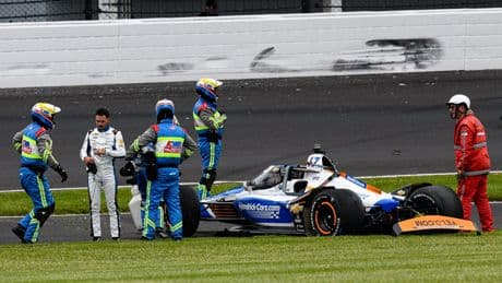 Kyle Larson crashes out of Indy 500 near the midway point, ending his second bid for 'the Double'