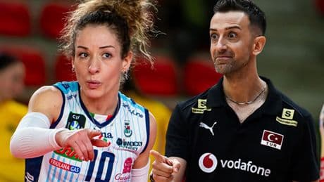 Türkiye - İtalya maçında Daniele Santarelli’ye ‘eş’ sürprizi! Monica De Gennaro rakibi oldu