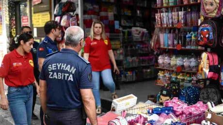 Seyhan zabıta ekiplerinden okul öncesi kırtasiye denetimi