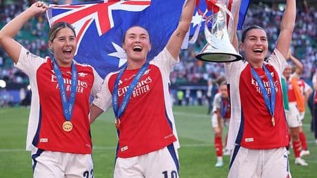 Matildas stars make history as Arsenal defeats Barcelona to win Champions League final