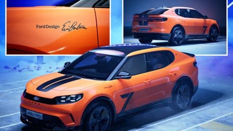 Inside Eric Cantona’s new electric Ford Capri with shirt number on doors and nod to THAT kung fu kick