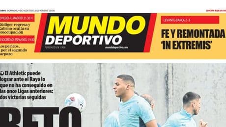 Portada de hoy de la Edición Bizkaia-Araba de Mundo Deportivo