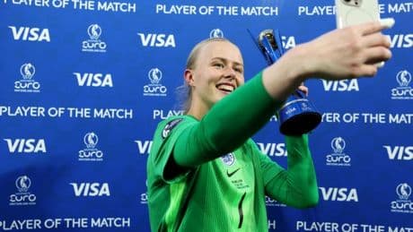 Hannah Hampton was told she would never play football due to a serious eye condition
