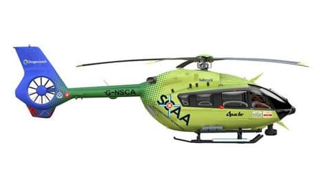Man rushed to hospital after air ambulance lands near Scots harbour
