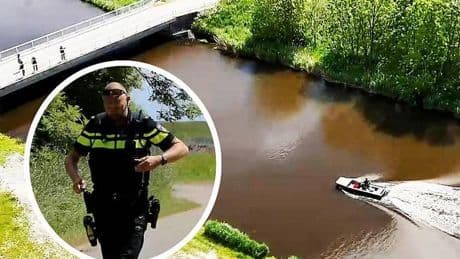 Politie zoekt vermiste kinderen bij water Groningse polder