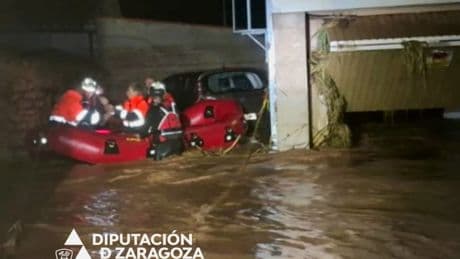 Rescatadas 19 personas tras la lluvia en Zaragoza: Aragón solicita declaración de zona afectada