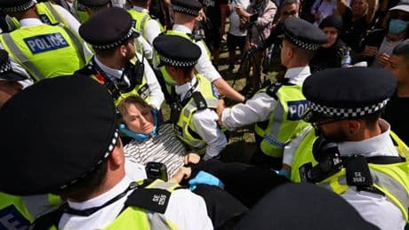 More than 50 arrested at central London protest in support of Palestine Action