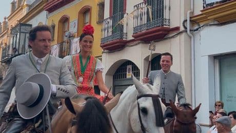 Victoria Federica, una más en la salida de la Hermandad del Rocío de Triana