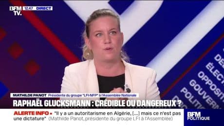 Présidentielle de 2027: pour Mathilde Panot (LFI) Raphaël Glucksmann (Place publique) incarne "un autre Macron possible"