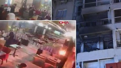 İzmir’de gaz sızıntısı sonrası patlama anı kamerada