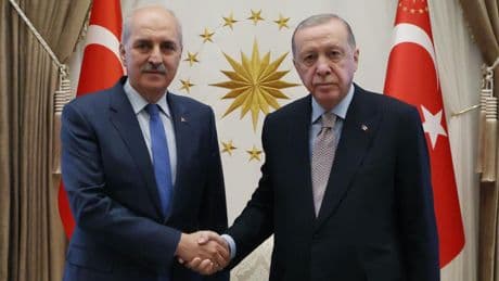 Cumhurbaşkanı Erdoğan, TBMM Başkanı Kurtulmuş’u kabul etti