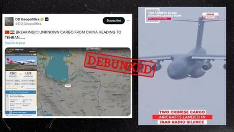 Watch out for flight tracking images showing Chinese cargo planes landing in Iran