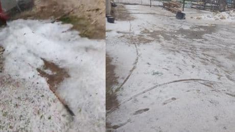 Seyitgazi 20 dakikada beyaza büründü