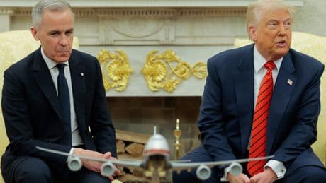 Mark Carney said he's glad people couldn't tell what was going through his mind when he met Trump