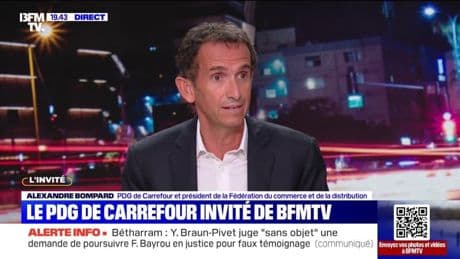Hausse de la TVA sociale: "Je pense que c’est une très mauvaise idée", affirme Alexandre Bompard, PDG de Carrefour et président de la Fédération du commerce et de la distribution