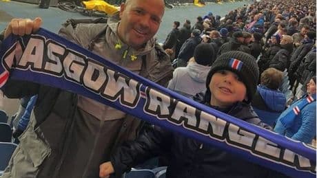 Children of Rangers fan killed in Turkey release Father's Day balloons at Ibrox