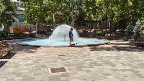 En las fuentes no: qué pasa si bañas a tu perro en espacios públicos y por qué no es una buena idea