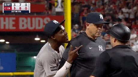 Jazz Chisholm held back by Aaron Boone after getting ejected in tense scene