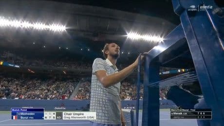 Daniil Medvedev in furious meltdown after US Open photographer stumbles on to court mid-match sparking chaos