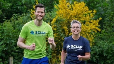 Rutherglen and Cambuslang SCIAF staff doing charity run at Edinburgh Marathon