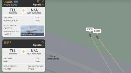 Two helicopters collide mid-air before devastating crash in Finland