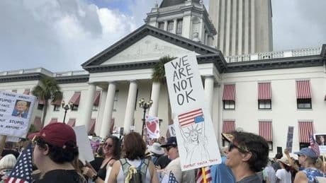 Trump droht mit Polizei – Demonstranten sind einen Schritt voraus