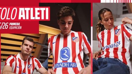 La nueva equipación del Atlético, al detalle