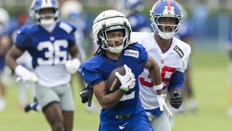 Giants rookie set for highly competitive battle with Jets coach father at joint practice