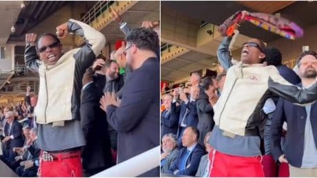 Locura total de Travis Scott en la celebración del Clásico