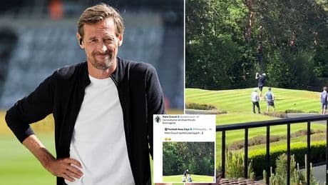 Peter Crouch begs fans not to share hilarious clip of former England star attempting to play golf