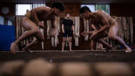 AP photos show women in Japan working to break down barriers in ancient, tradition-bound sumo