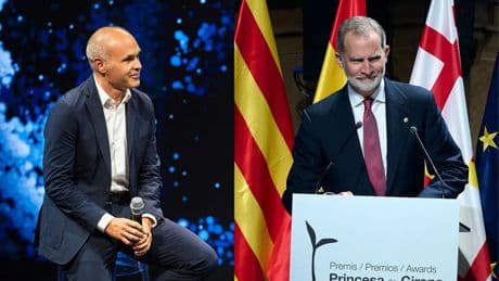 El momentazo del rey Felipe VI en los premios Princesa de Girona rememorando el Mundial: &quot;Querido Andrés... Iniesta de mi vida&quot;