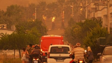 Turkey wildlfires mapped and latest advice for travel to Izmir