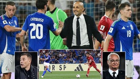 Luciano Spalletti bemoans 'bad luck' as his Italy reign ends with 2-0 win over Moldova just 24 hours after manager revealed he had been sacked