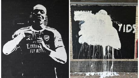 Eberechi Eze mural defaced 'by Tottenham fans' ahead of Arsenal unveiling