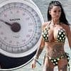 Katie Price steps on the scales to reveal her exact weight after sparking fan fears over her shrinking frame