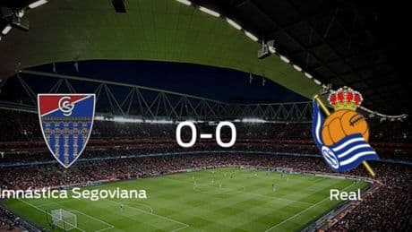 La Gimnástica Segoviana y la Real Sociedad B concluyen su partido en el Estadio Municipal de La Albuera sin goles (0-0)