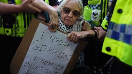 Arrest of ‘harmless old ladies’ what outlawed Palestine Action wants – Clarke